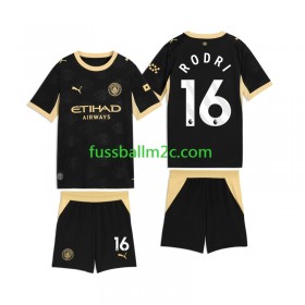 Fußballtrikots Manchester City Rodri 16 Kinder Auswärts Trikotsatz 2026-2027